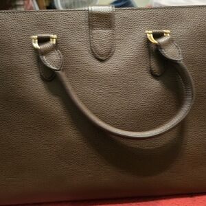 Classic Brown Leather Tote Handbag - Women